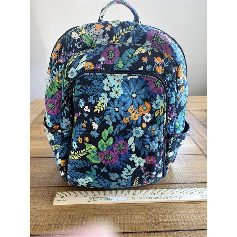 Vera Bradley | Bags | Vera Bradley Navy Blue Floral Quilted  display picture 2